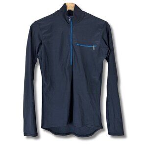 Patagonia Pullover Quarter Zip Outdoor Performance Made in USA Black Small